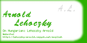 arnold lehoczky business card